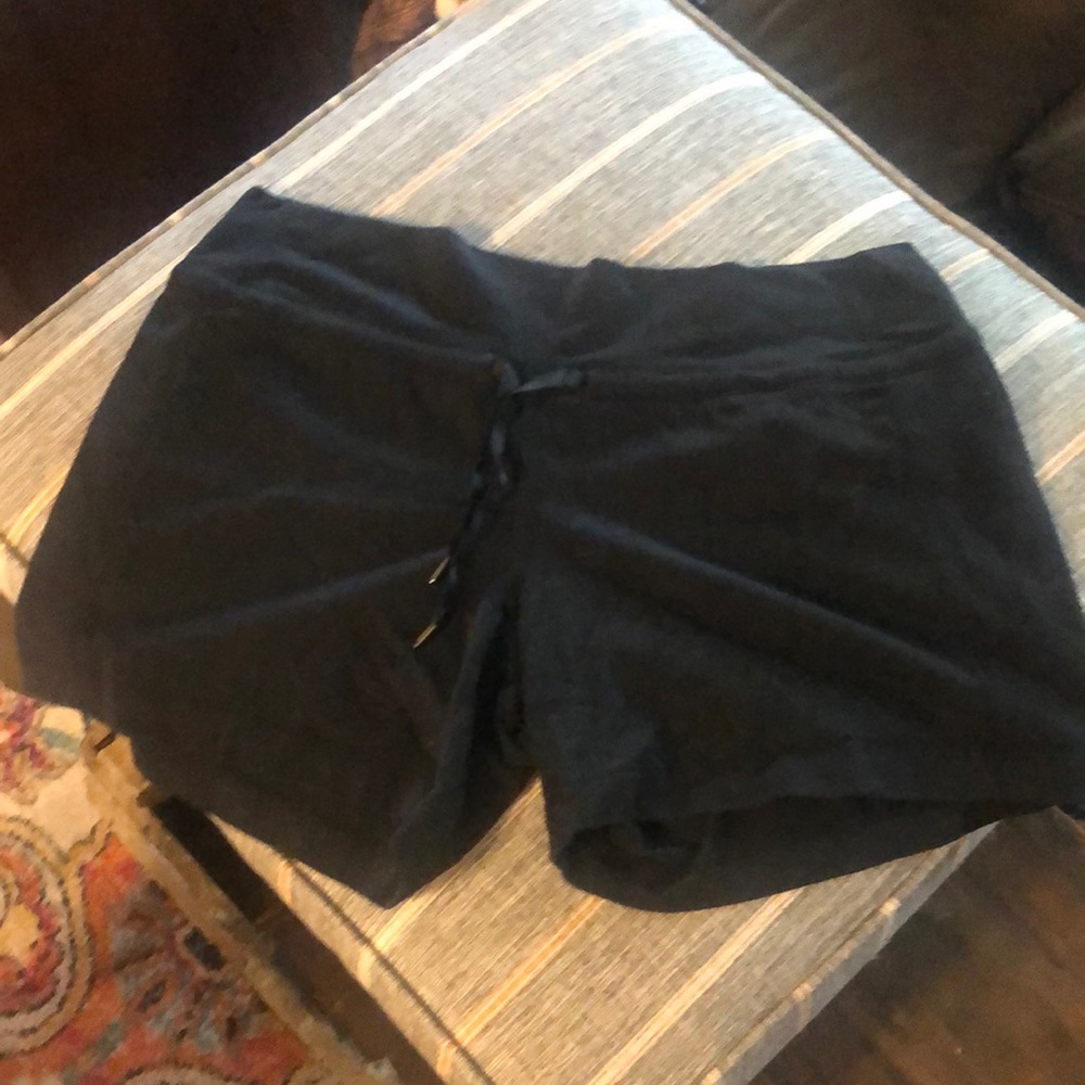 LULULEMON black shorts wide band size 12
